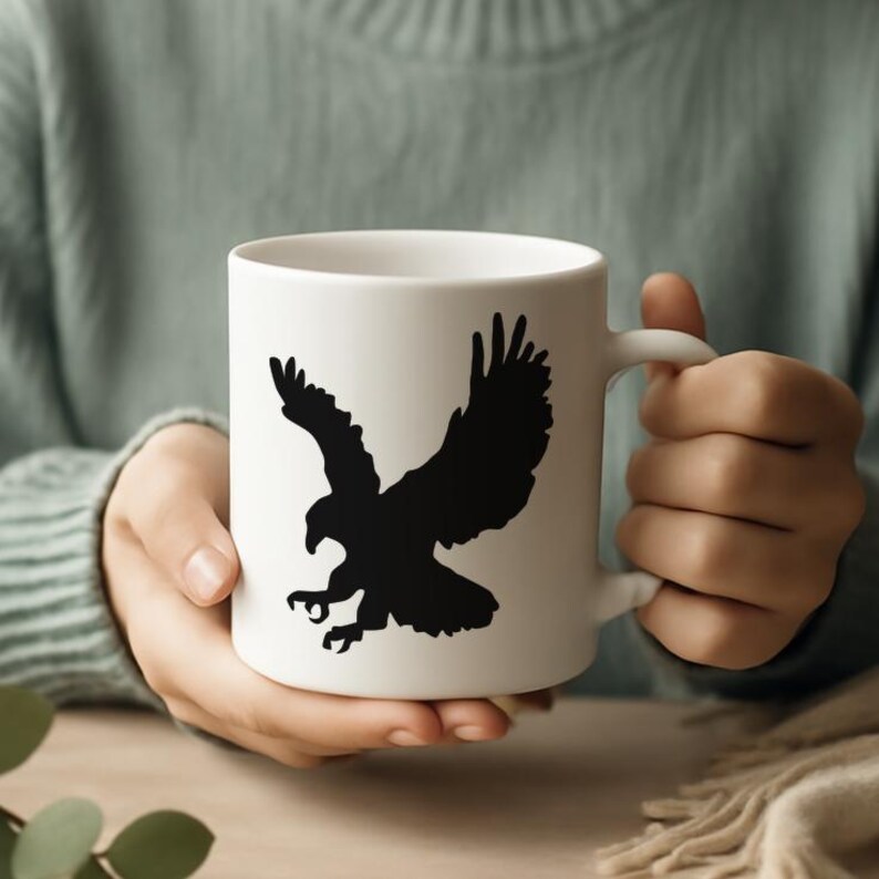 Eagle SVG DXF PNG Eps Pdf – Flying Bird Silhouette Cut File Cricut ...