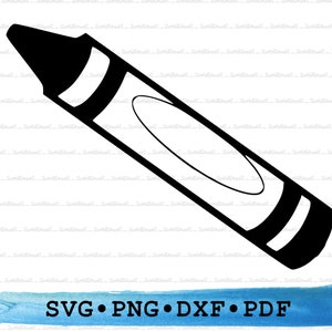 Crayon Silhouette SVG PNG DXf eps – Art Clipart For Cricut Crafts, School Decor, Drawing Signs & Printable Coloring Tool Design