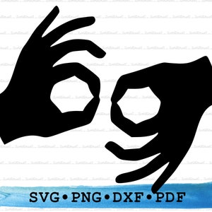 Hand Sign Language Interpreter Silhouette SVG PNG DXf PDf eps – ASL Clipart For Cricut Crafts, Accessibility Decor, Communication Printable
