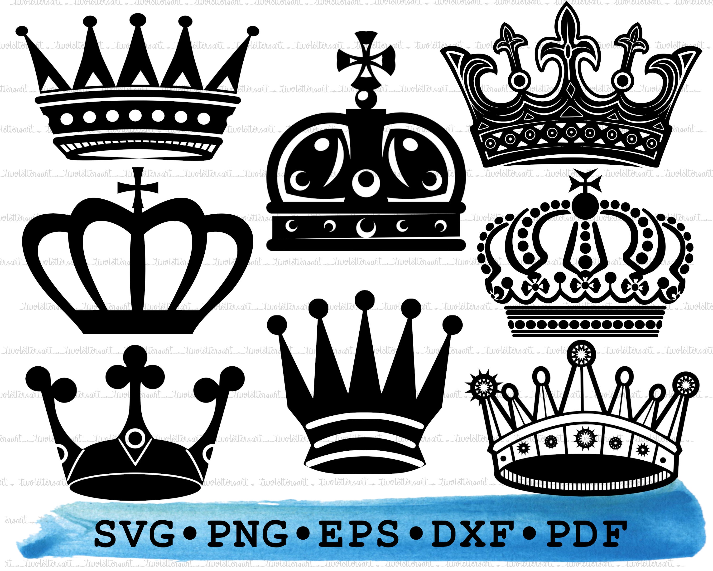 Crown Bundle Svg, Crown Silhouette, Royal Queen King Cricut