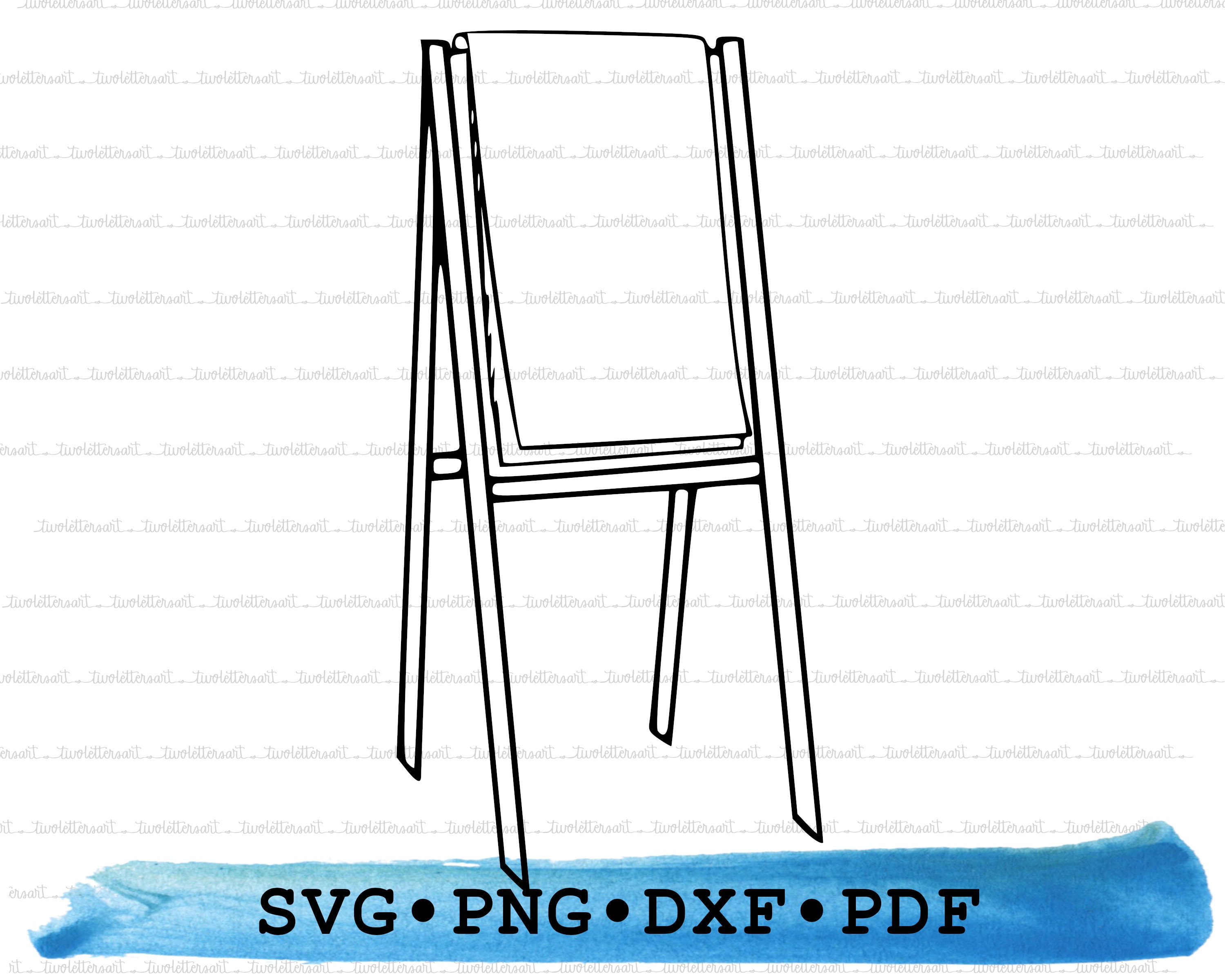 Art Easel SVG Artist Clip Art Cut File Silhouette dxf eps p