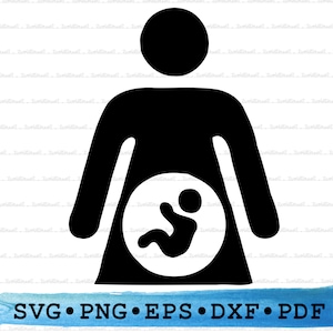 Sylwetka kobiety w ciąży, Kobieta w ciąży Svg, Kobieta w ciąży png, Kobieta w ciąży Cricut, Zarys wektora, Baby shower, Mama, która będzie DXF EPS pdf