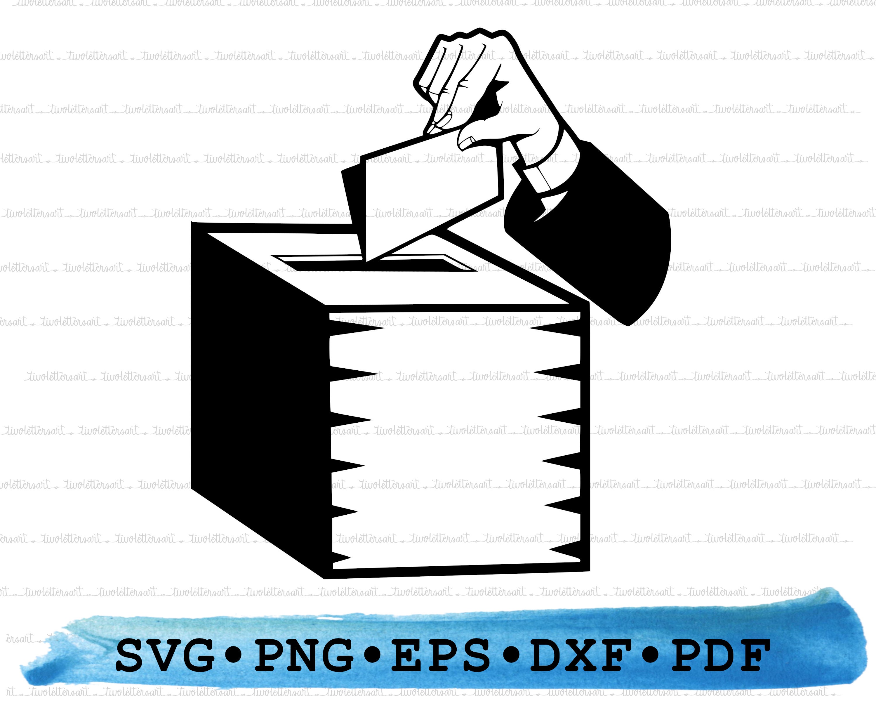 Voting Box Silhouette Election Svg Ballot Presidential Election Your Vote  Counts Cricut Outline Vector DXF EPS PDF Png Clipart Print Decor - Etsy