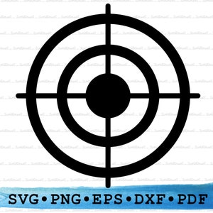 Bullseye Target silhouet, Bullseye Target Svg, Bullseye Target png, Bullseye Target Cricut, schietdoel, schietoefening DXF EPS pdf