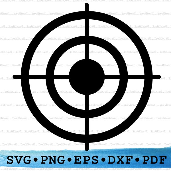 Bullseye Target Silhouette, Bullseye Target Svg, Bullseye Target png, Bullseye Target Cricut, Shooting target, target practice DXF EPS pdf