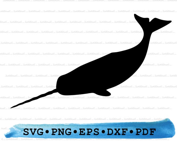 Narwhal Svg Narwhal Silhouette Ocean Creature Sea Cricut - Etsy