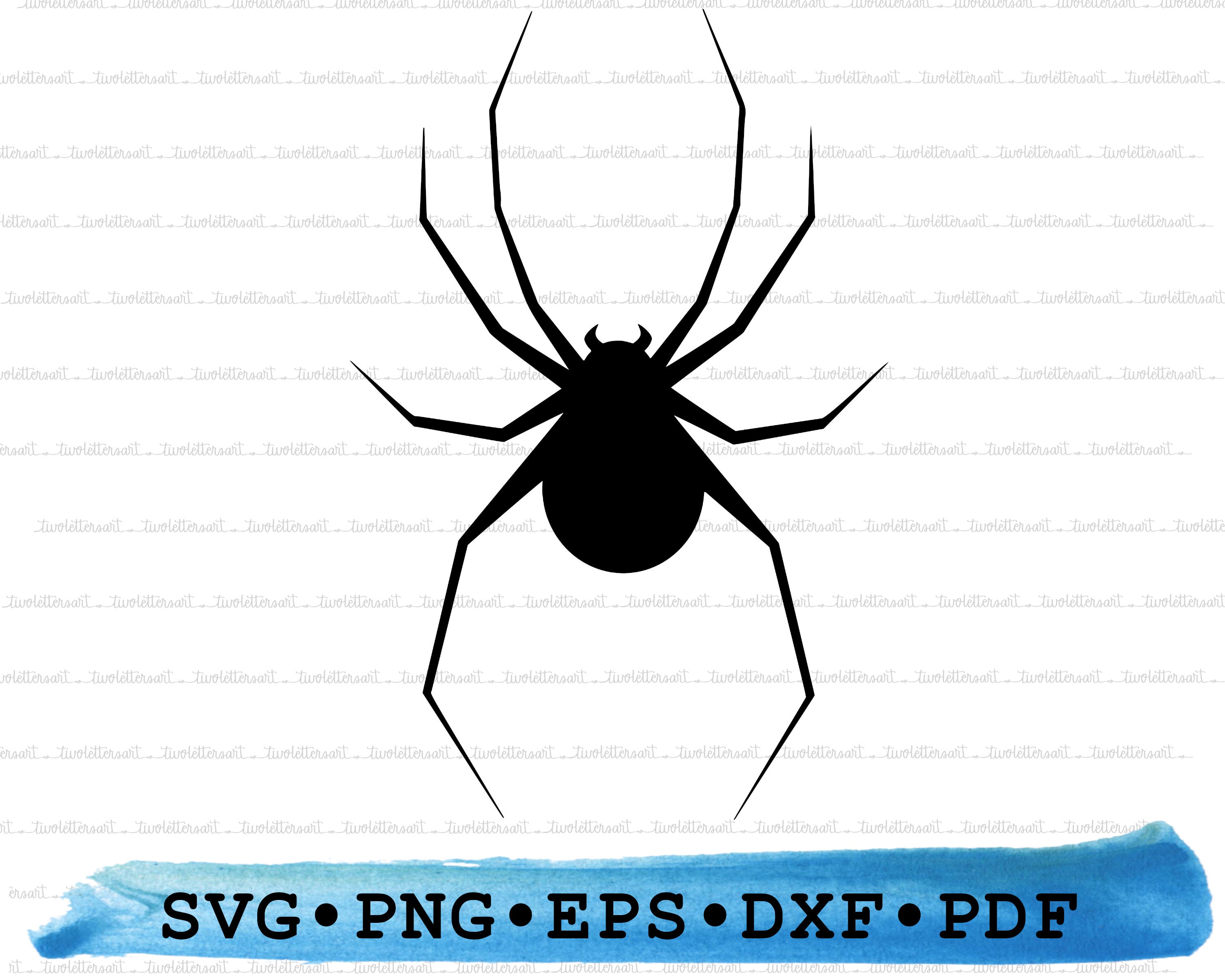 Spider Svg Dxf Png Eps Pdf – Halloween Insect Silhouette Cut