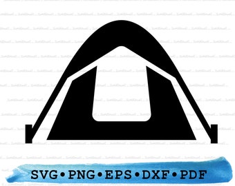 Camping Tent Silhouette, Camping Tent Svg, Camping Tent png, Camping Tent Cricut, Hiking, Out bush, Camper Holiday tent Campsite DXF EPS pdf