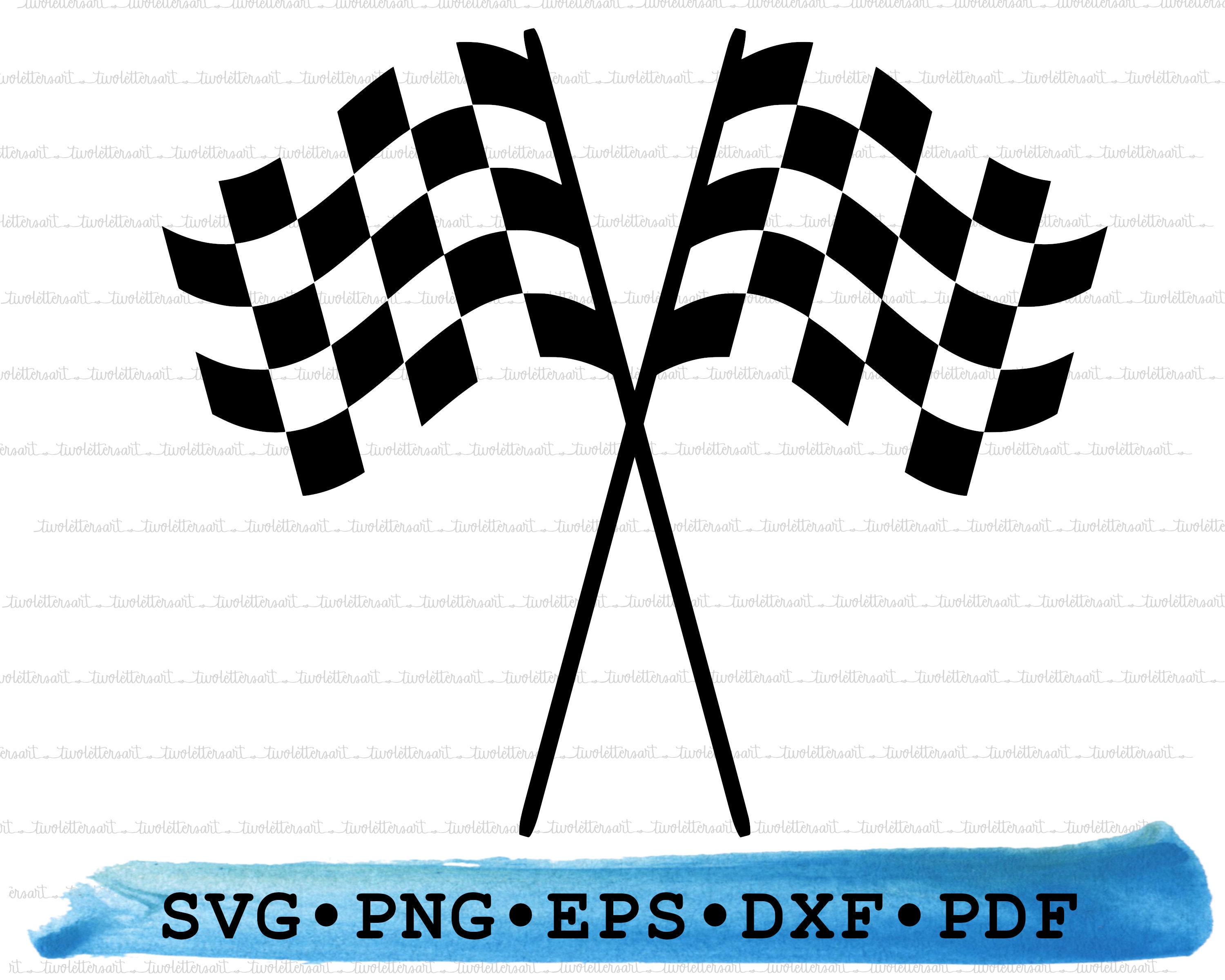 Checkered Racing Flags Svg Chequered Flags Silhouette Cricut - Etsy