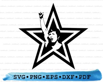 Silueta de mujer con poder SVG, PNG, DXF, PDf, eps – Clipart feminista, Cricut, manualidades, decoración de fuerza femenina, señales de igualdad de género, empoderamiento imprimible