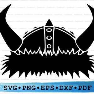 Viking Helmet Svg Dxf Png Eps Pdf, Horned Hat Silhouette Cut File Cricut Norse Warrior Clipart Medieval Battle Vector Printable Nordic Decor