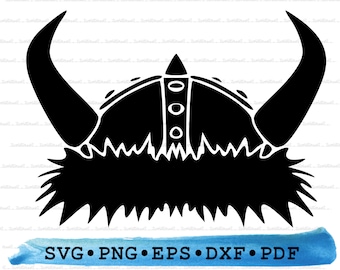 Viking Helmet Svg Dxf Png Eps Pdf, Horned Hat Silhouette Cut File Cricut Norse Warrior Clipart Medieval Battle Vector Printable Nordic Decor