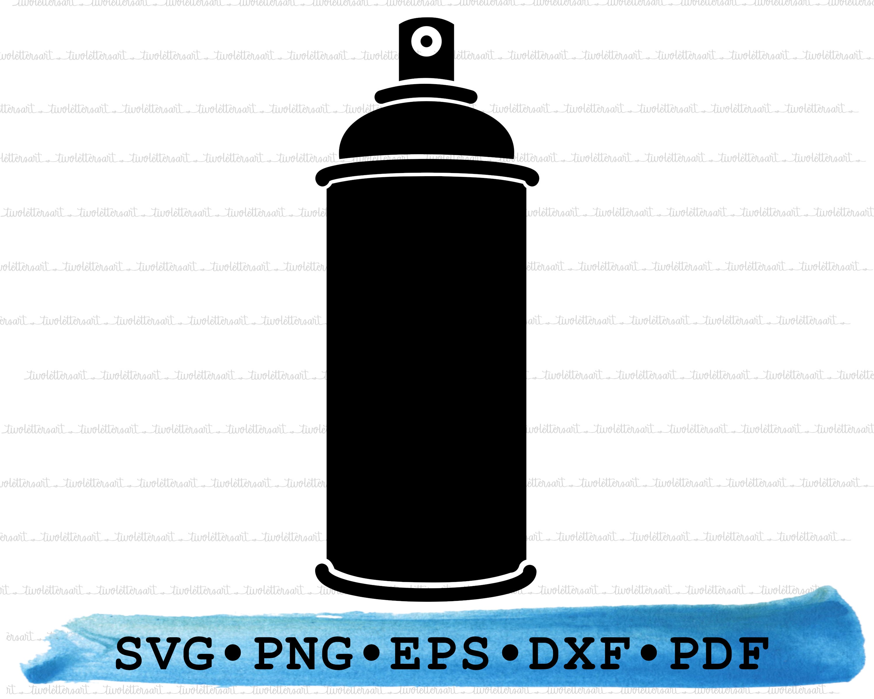 Spray Paint Can Svg Dxf Png Eps Pdf – Graffiti Silhouette Cut File ...