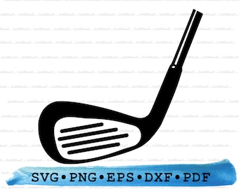 Golf Club Silhouette SVG PNG DXF PDF eps - Sport-Ikone für Cricut Crafts, Golf-Dekor, Athleten-Etiketten & druckbare Outdoor-Spiel Clipart