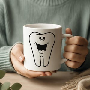 Smiling Tooth Silhouette SVG PNG DXF Pdf Eps – Dental Clipart for ...