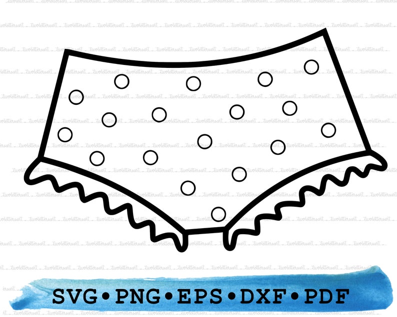 Panties Svg, Panties Silhouette, Spotted Dotted Underwear Cricut