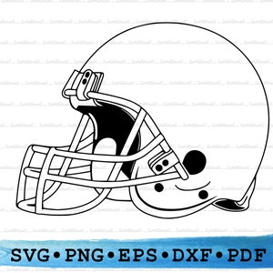 Fußballhelm svg, Fußballhelm Silhouette, Cricut Transparent Umriss Vektor DXF EPS PDF Png Clipart druckbare Dekor Sofort-Download