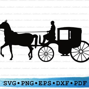 Pferdekutsche Silhouette, Pferdekutsche Svg, Pferdekutsche png, Pferdekutsche Cricut, Bus svg, Bus Silhouette, Transport DXF EPS pdf