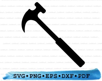 Hammer Silhouette SVG PNG DXf PDf eps – Tool Icon For Cricut Crafts, Workshop Decor, DIY Labels & Printable Construction Clipart