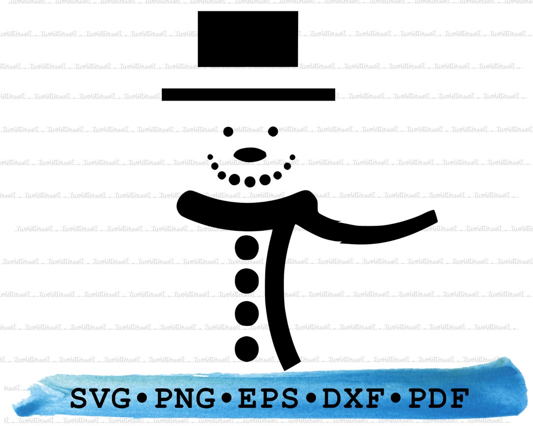 Snowman Face Svg, Snowman Face Silhouette, Christmas Simple Cricut