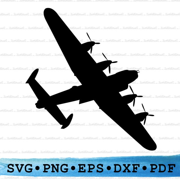 Bomber Plane Silhouette, Bomber Plane Svg, Bomber Plane png, Bomber Plane Cut File, air force silhouette, airforce WW2 svg, DXF EPS pdf