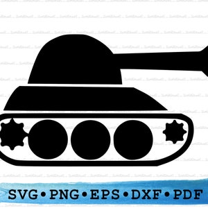 Tank Svg, Tank Silhouette, Tank Transparent Outline War Military Combat Soldier Vector DXF EPS PDF Png clipart printable Decor Cut File