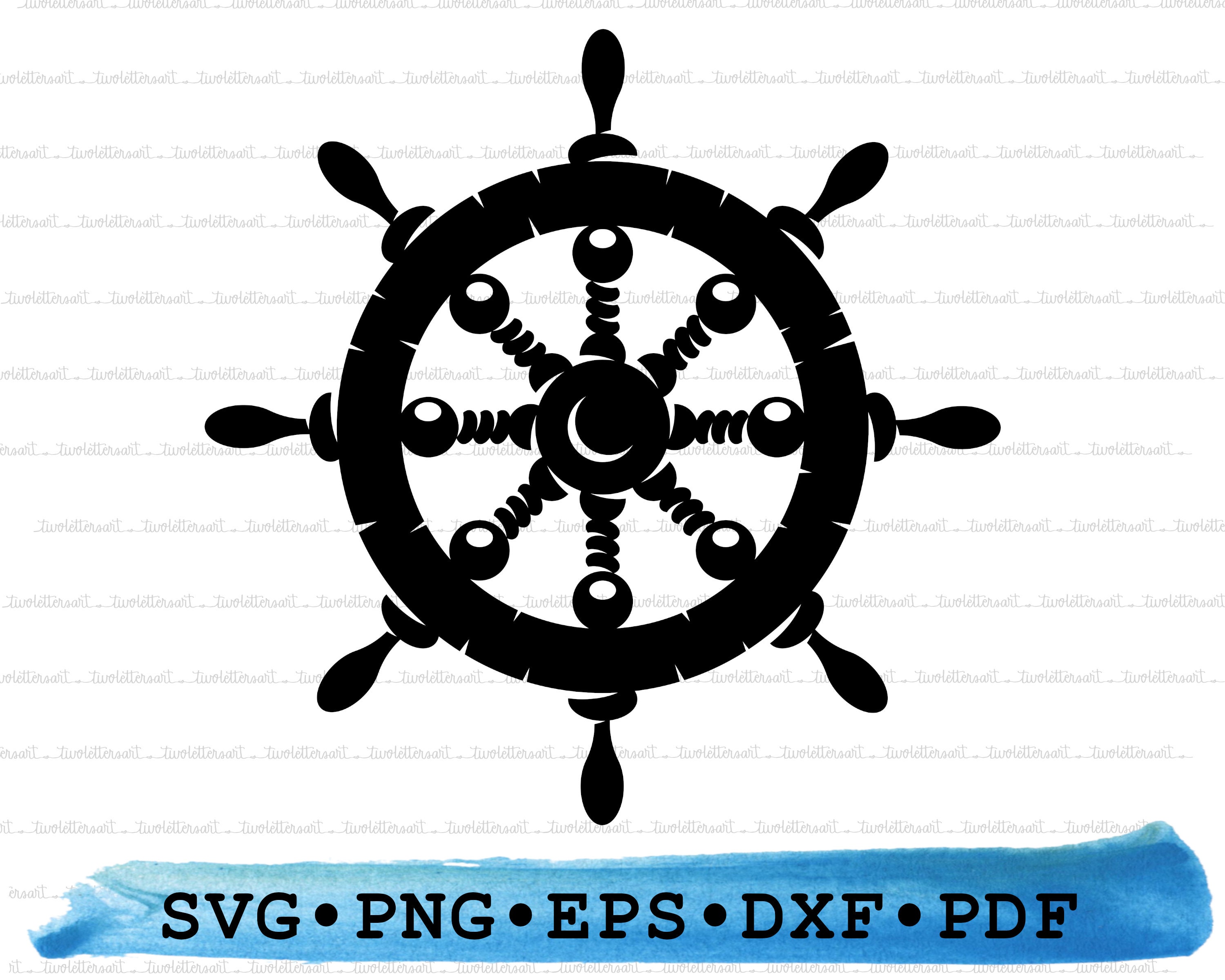 Ship Steering Wheel Silhouette, Ship Steering Wheel Svg, Boat Wheel Png