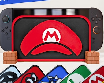 Switch 2 Dock Cover | Mario World Inspired 3D Printed Fan Art | Swappable Plates
