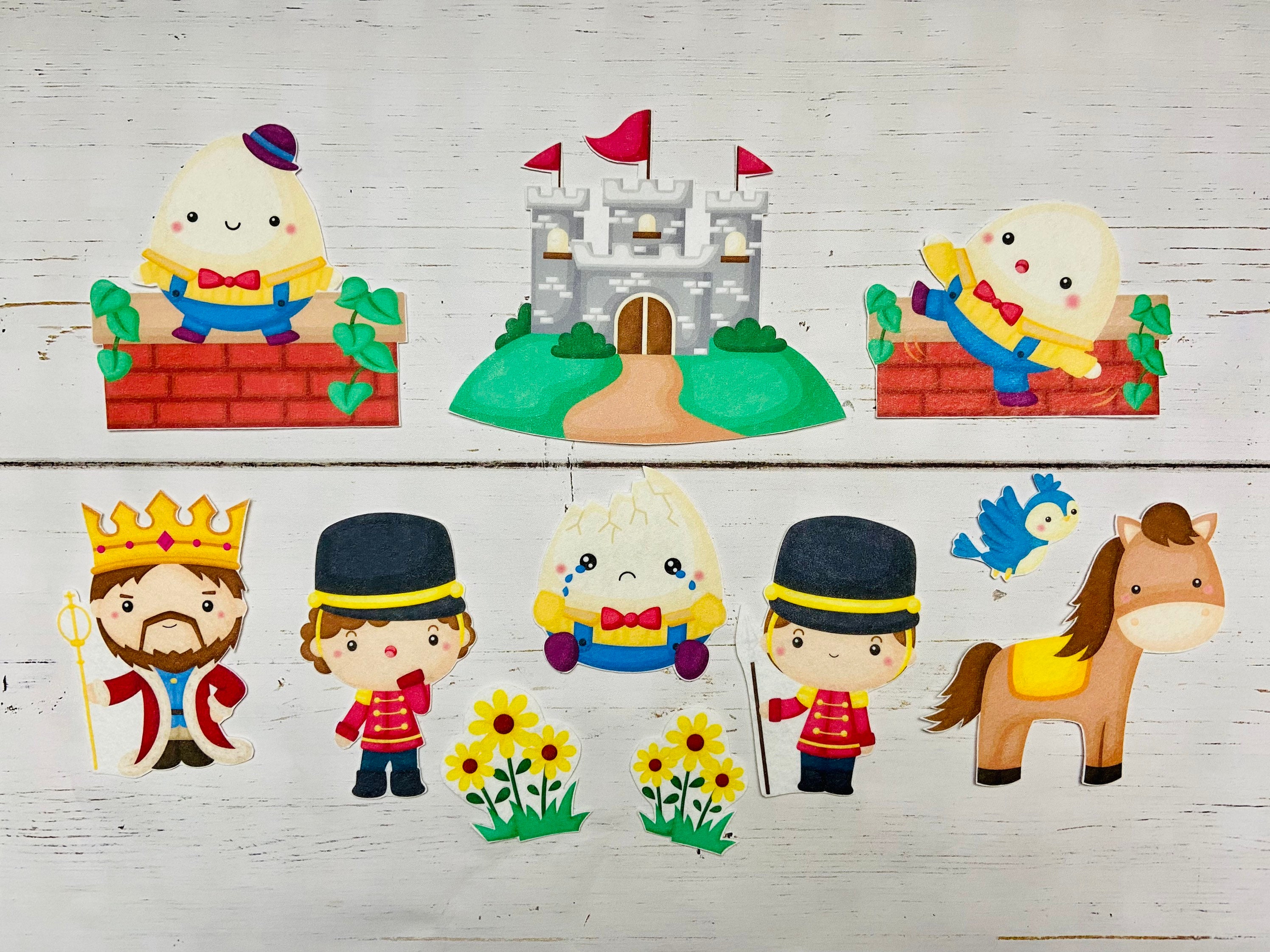 Humpty Dumpty Sat on a Wall Felt Story Flannel Board Mother Goose