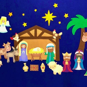 Nativity Felt Board | Christmas Felt Board | Bible Felt Story | Baby Jesus | Felt Board for Kids | Christmas Activity | Advent | Christian