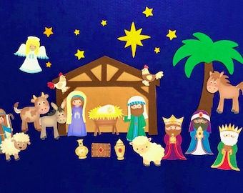 Nativity Felt Board | Christmas Felt Board | Bible Felt Story | Baby Jesus | Felt Board for Kids | Christmas Activity | Advent | Christian