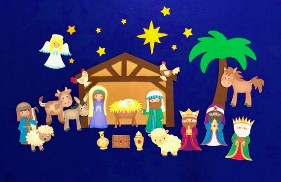 Histoire vraie, autocollant de Noël chrétien pour enfants