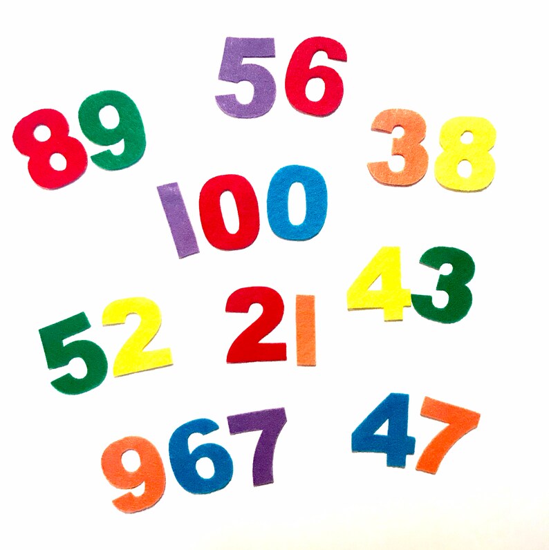 Felt Alphabet Numbers 1100 Shapes Colors Felt Board Etsy