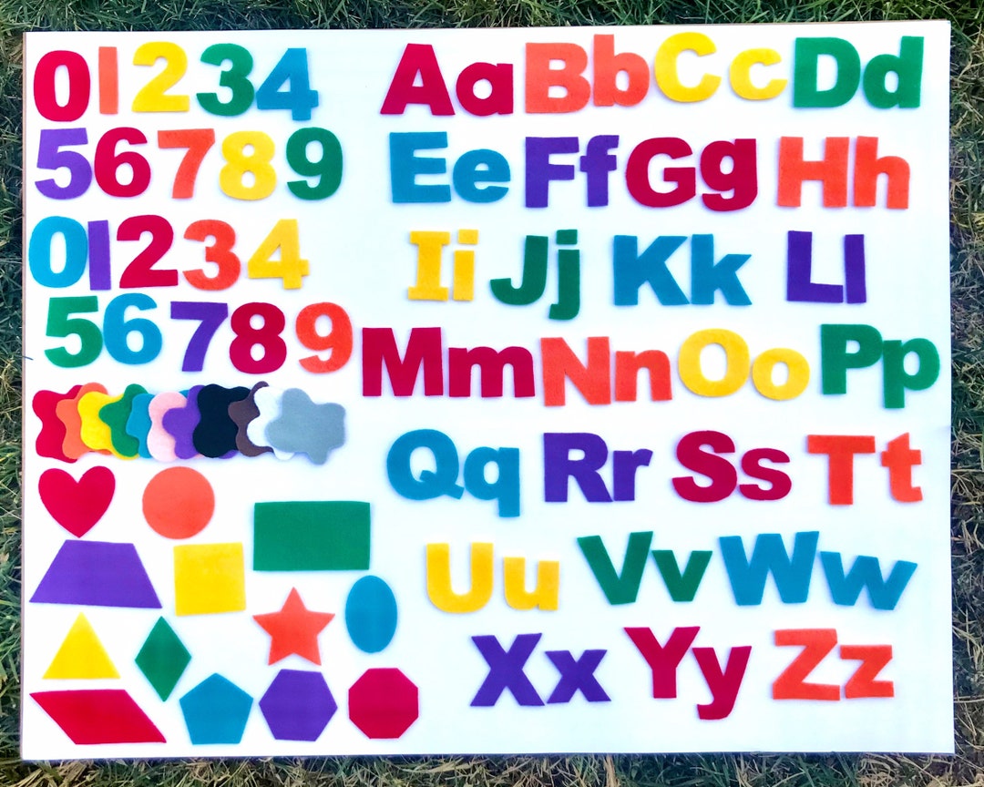 Set of Foam Letters and Numbers Multi Color Preschool Learning