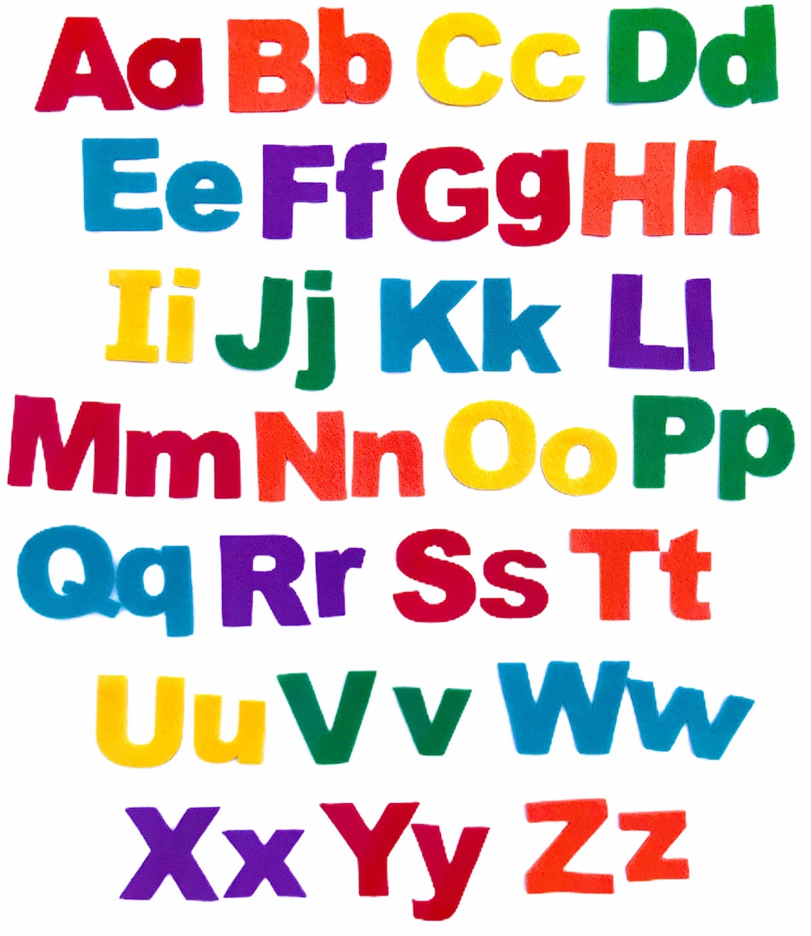 Felt Alphabet Numbers 1100 Shapes Colors Felt Board Etsy