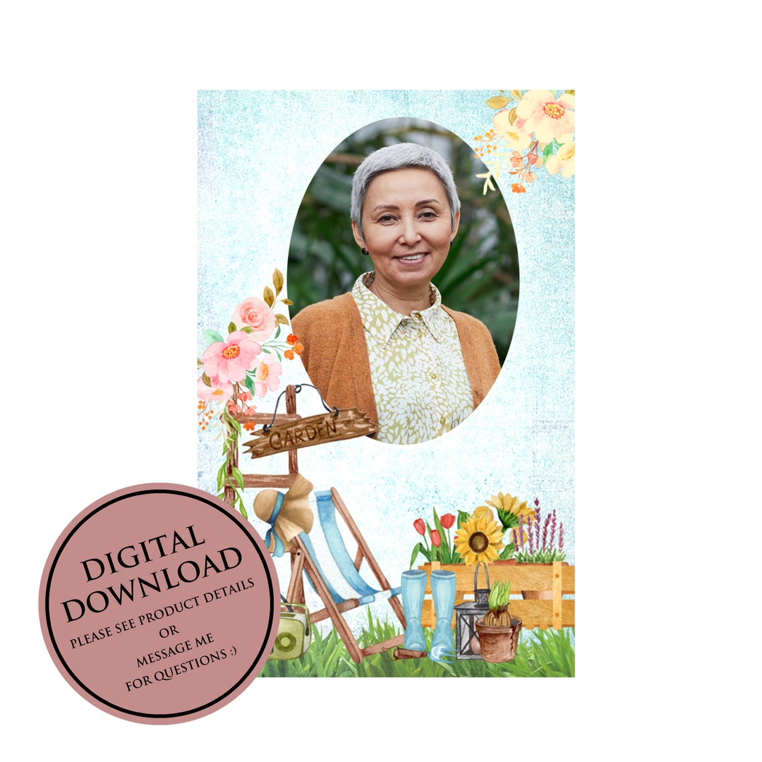 Gardening in Heaven Memorial Cards Gardening Memorial Funeral Cards Sympathy Cards Custom Made
