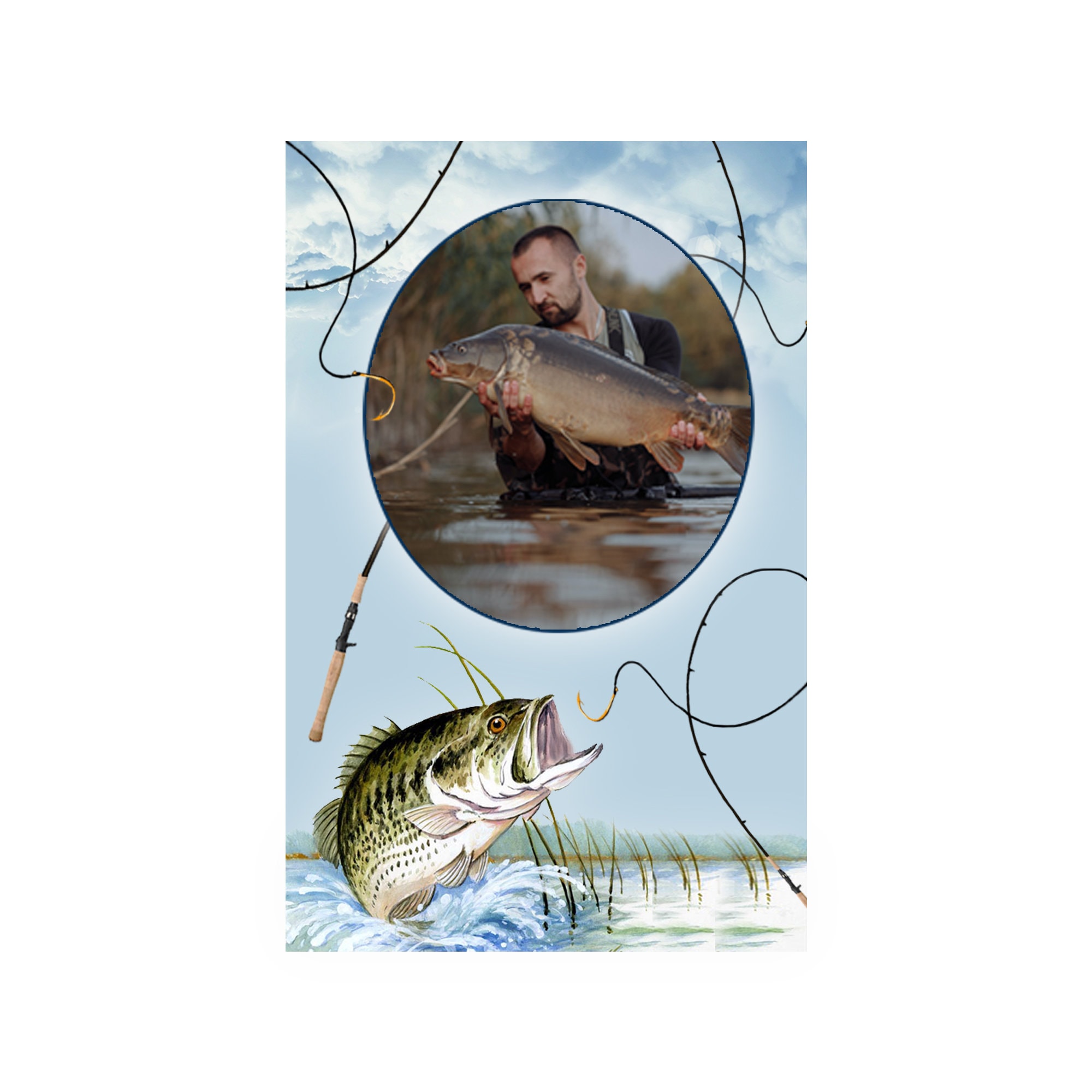 Fishing in Heaven Memorial Cards Funeral Card Sympathy Cards