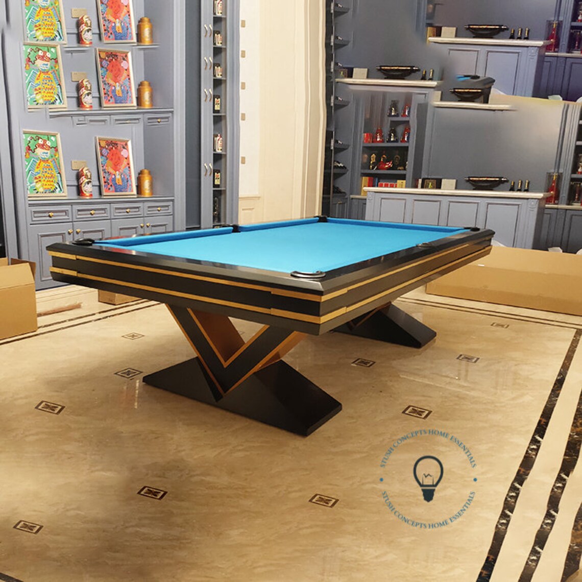 SC V Style Pool Table Modern Pool Table - Etsy