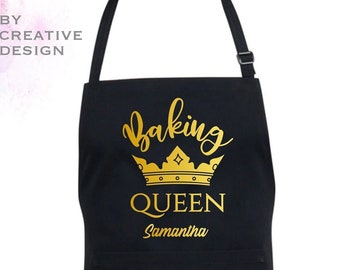 Baking Queen Personalised Apron/Apron for Mum/Apron for Her/Gifts for Her/Ladies Apron/Personalised Apron/Apron for Women