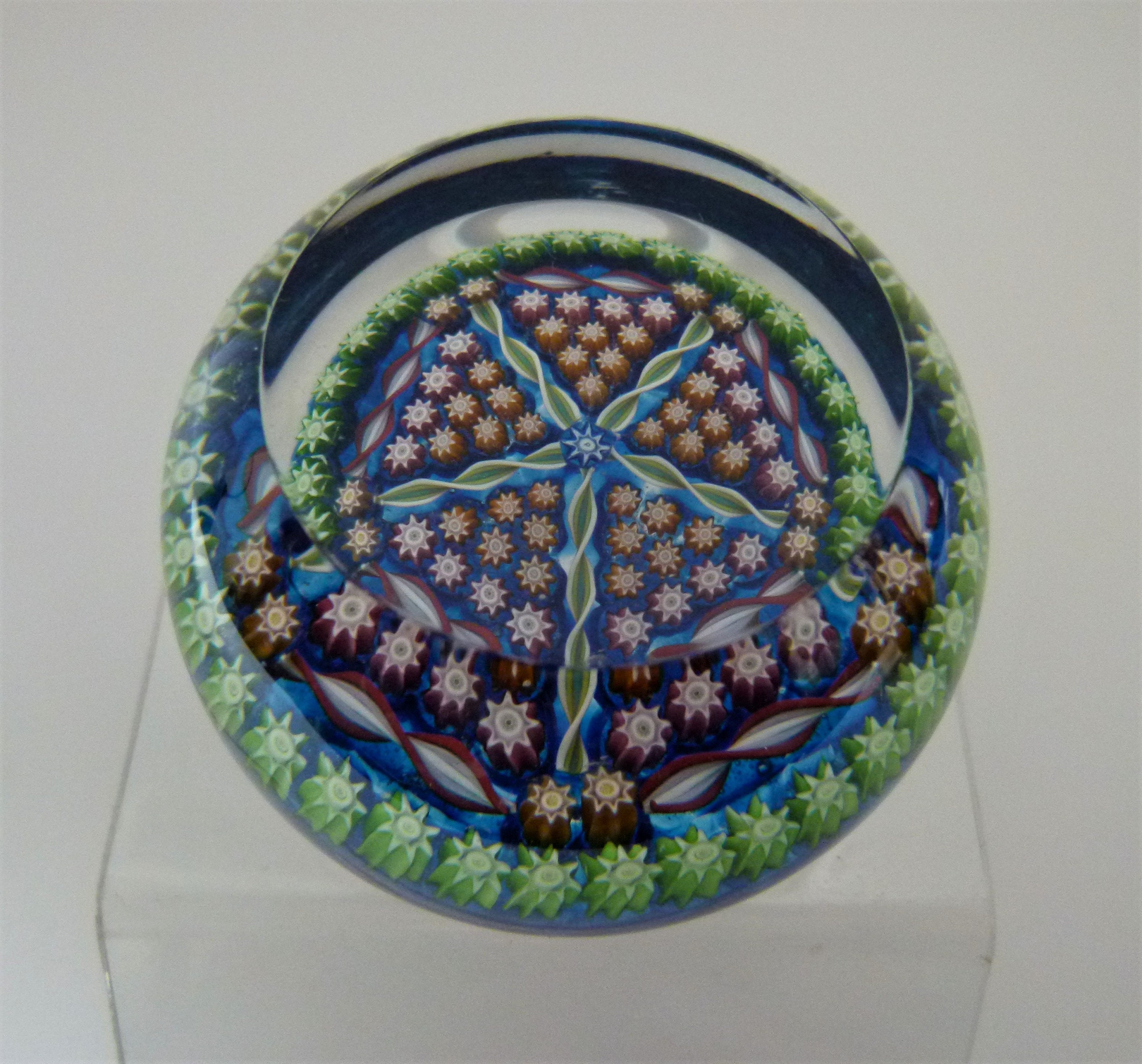 Perthshire 5 spoke concentric millefiori paperweight Etsy
