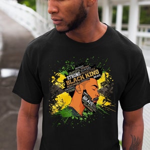 Black King Jamaican Man TSHIRT, Black Man Affirmation Gift, Father's Day Gift, Black Dad Birthday Gift,