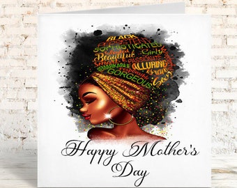 Personalised Happy BIRTHDAY CARD Black Queen Gifts for Her | Etsy