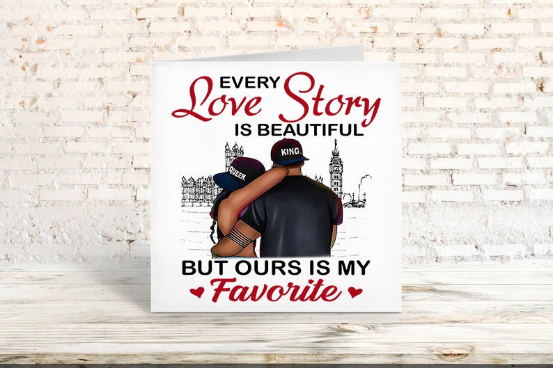 Black couple CARD KING And QUEEN black love Wedding image 1