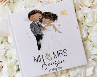 Personalised Wedding Guest Book, Wedding Guest Book - Engagement Gift Idea, Wedding Advice Book,