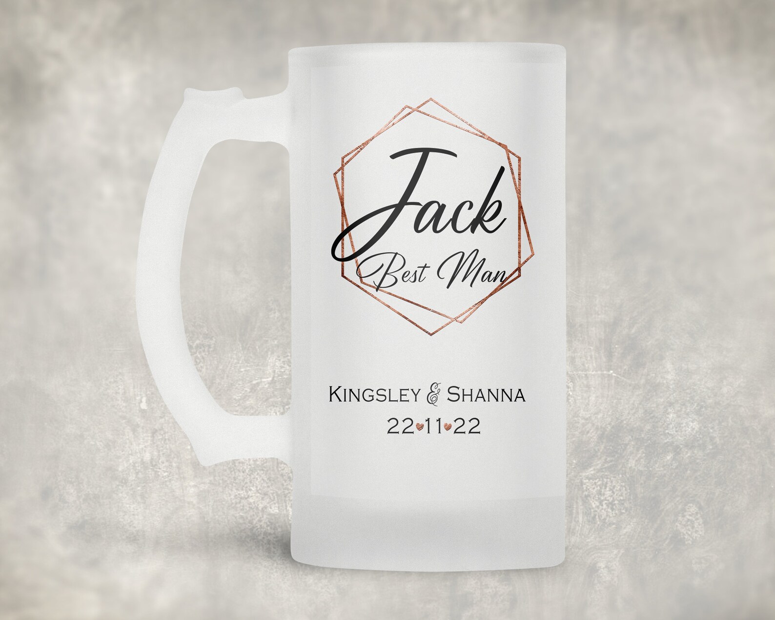 best man beer glass