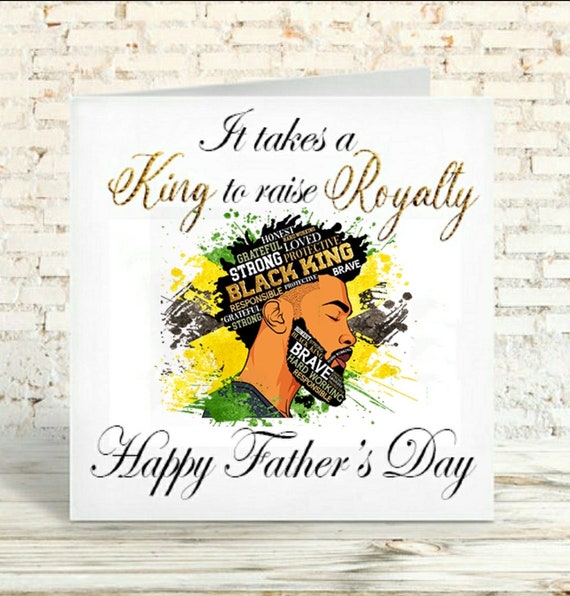Personalised Father S Day Cards Black King Jamaican Etsy