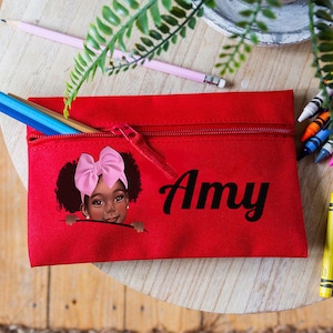 Personalised Kids Pencil Case 2 Compartment Large Stationery Pouch
