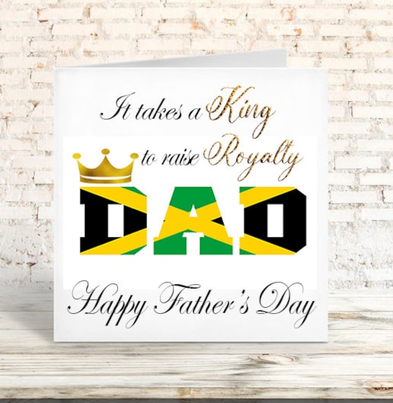Personalised Father S Day Cards Black King Jamaican Etsy Personalised Father S Day Cards Black King Jamaican Etsy