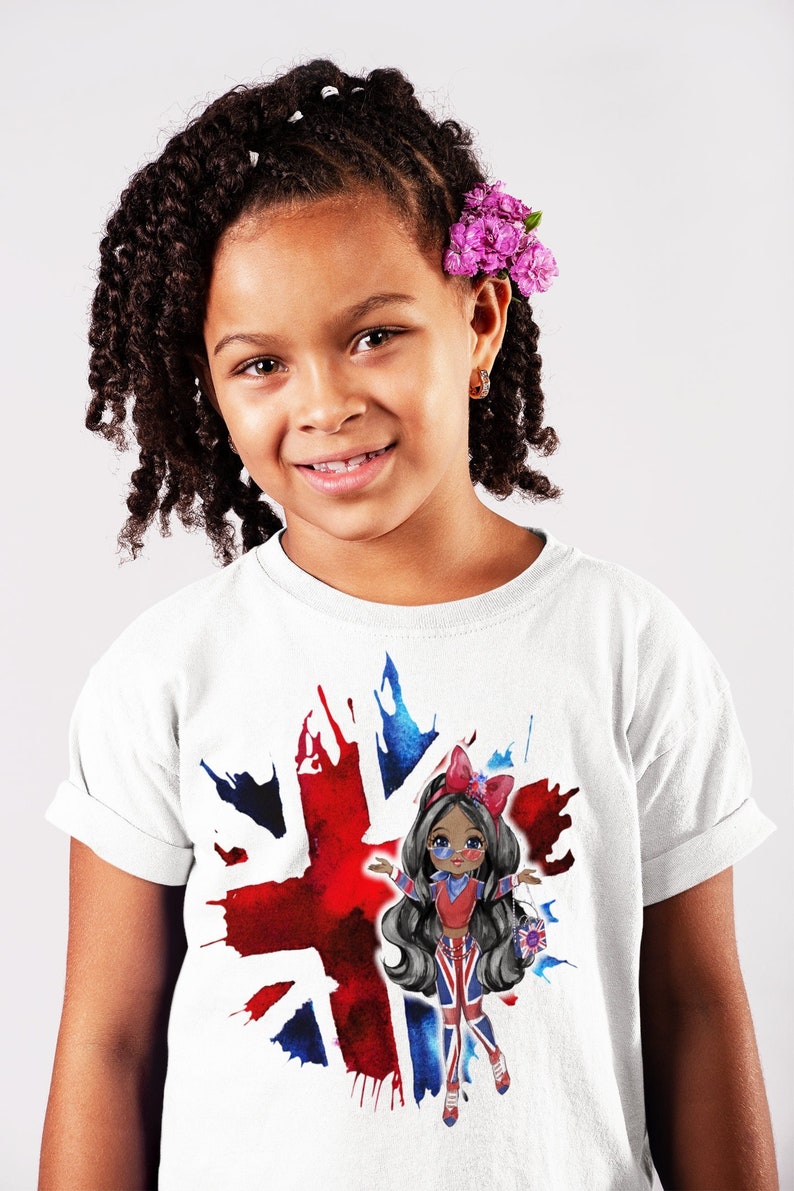 Personalised London Girl T-shirts, Personalised Adult and Kids Jubilee Top, Queens Jubilee Anniversary Gift, Street Party T shirt 