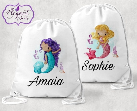 Personalised Children s Mermaid PE Bag Sea Theme Sports Bag Back to School Gift Etsy